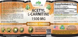 Label for Acetyl L-Carnitine 1500 mg
