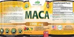 Label for Maca 1900 mg