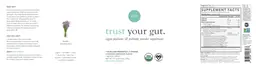 Label for Trust Your Gut. Lavender Lemonade Flavor