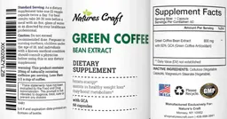 Label for Green Coffee Bean Extract