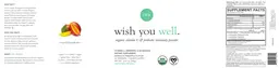 Label for Wish You Well. Mango & Pineapple Flavor