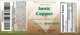 Label for Ionic Copper 4,000 PPM