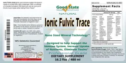 Label for Ionic Fulvic Trace
