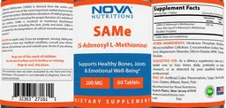 Label for SAMe 200 mg