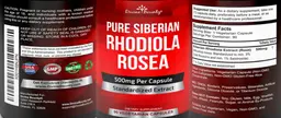 Label for Pure Siberian Rhodiola Rosea
