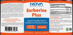 Label for Berberine Plus 1000 mg