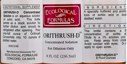 Label for Orithrush-D Concentrated Solution