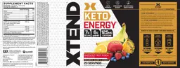 Label for Keto Energy Knockout Fruit Punch