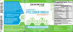 Label for Apple Cider Vinegar with Spirulina & Kelp 700 mg