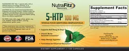 Label for 5-HTP 100 mg