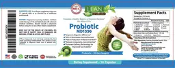 Label for Probiotic MD1550 50+ Billion CFUs