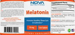 Label for Melatonin 10 mg