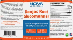Label for Konjac Root Glucomannan 2000 mg