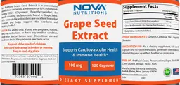 Label for Grape Seed Extract 100 mg