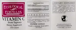 Label for Vitamin C From Tapioca