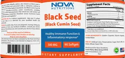 Label for Black Seed