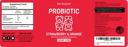 Label for Probiotic Strawberry & Orange