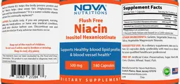 Label for Flush Free Niacin