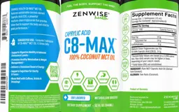Label for C8-Max Unflavored