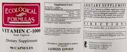 Label for Vitamin C-1000 From Tapioca