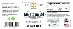 Label for Melatonin SR 2 mg