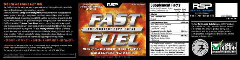 Fast Fuel Berry Blast Flavor