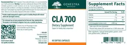 Label for CLA 700