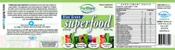 Label for Blue Green Superfood Berry Flavor