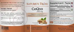 Label for CoQ10 200 mg