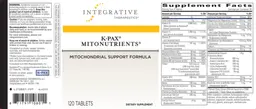 Label for K-PAX Mitonutrients