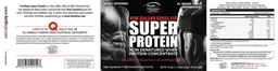 Label for New Zealand Grass-Fed Super Protein All Natural Vanilla