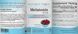 Label for Melatonin 10 mg Strawberry Flavor