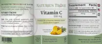 Label for Vitamin C 500 mg