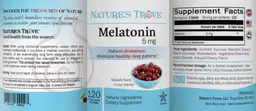 Label for Melatonin 5 mg Cherry Flavor