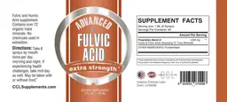 Label for Advanced Fulvic Acid