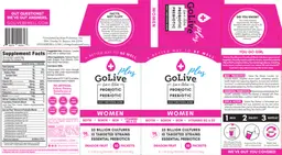Label for GoLive Plus Probiotic + Prebiotic Women Dragon Fruit