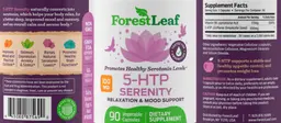 Label for 5-HTP Serenity 100 mg
