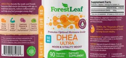 Label for DHEA Ultra 50 mg