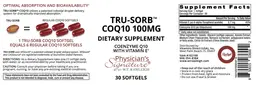 Label for Tru-Sorb CoQ10 100 mg