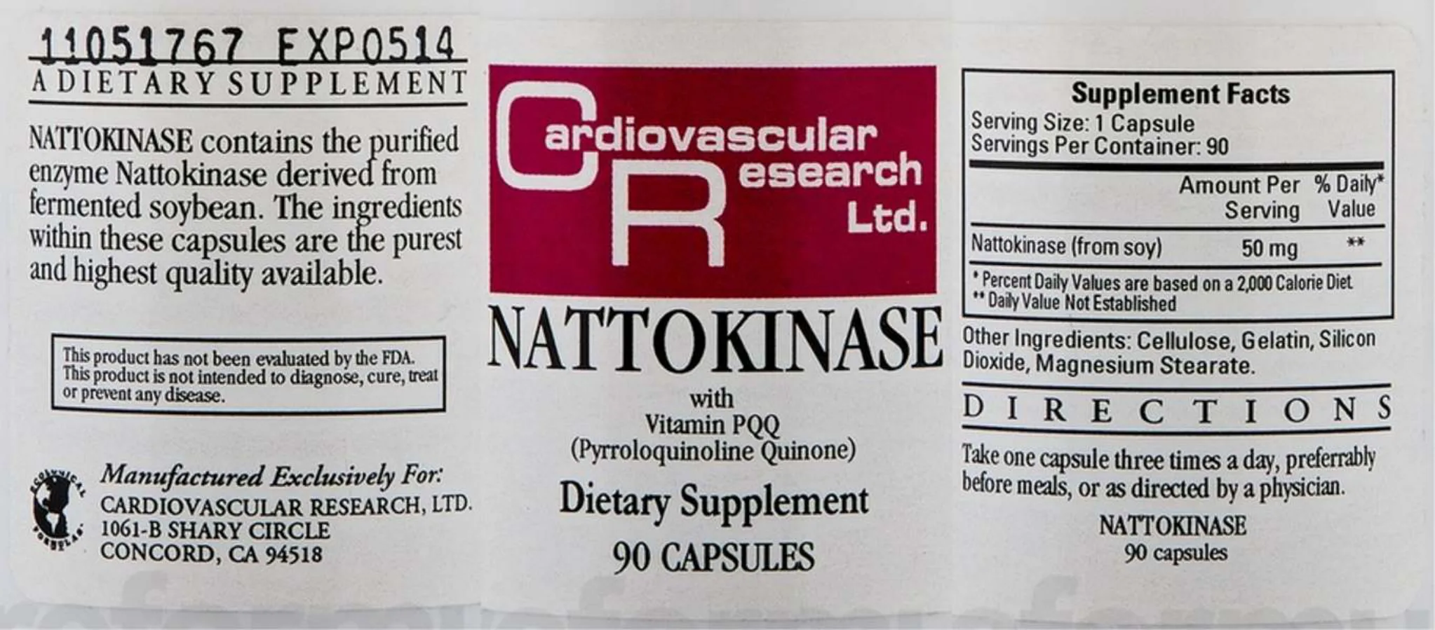 Label for Nattokinase