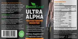 Label for Ultra Alpha Testosterone Booster