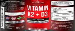 Label for Vitamin K2 + D3