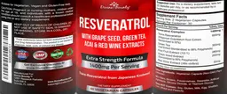 Label for Resveratrol 1400 mg