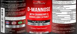 Label for D-Mannose 600 mg