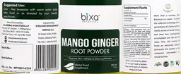 Label for Mango Ginger Root Powder