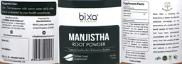 Label for Manjistha Root Powder