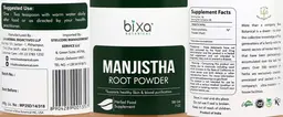 Label for Manjistha Root Powder