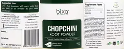 Label for Chopchini Root Powder