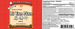 Label for Sugar Coated Bi Yan Pian