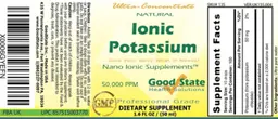 Label for Ionic Potassium 50,000 PPM